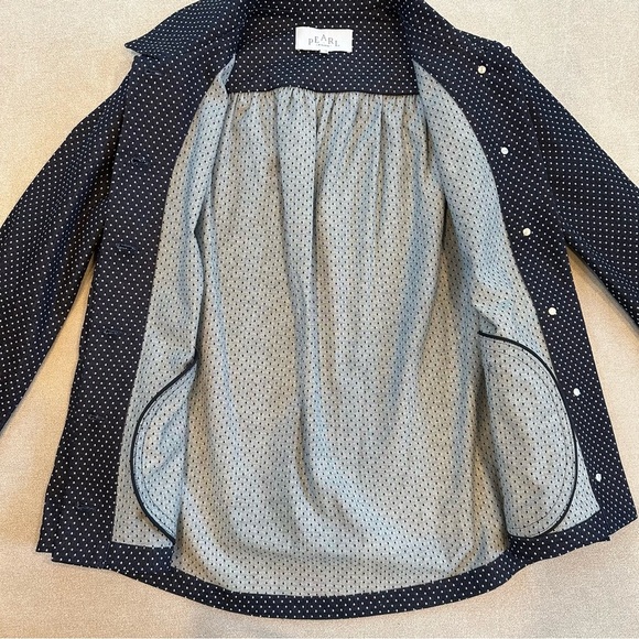 Pearl by Lela Rose Jacket. Size Large. Navy with white dots. - Picture 7 of 10